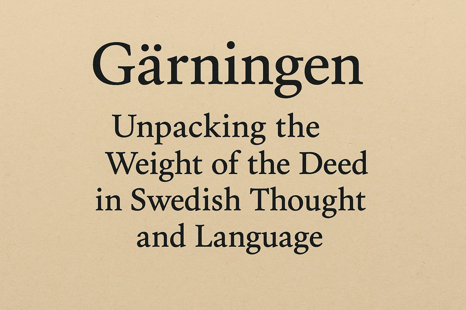 Gärningen